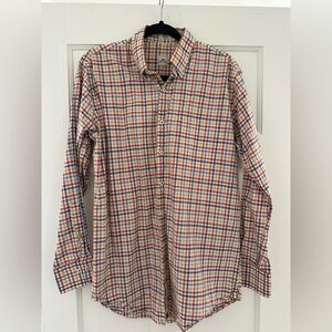 Peter Millar Men's Multicolor Plaid Button-Down Shirt - Red, Blue, Yellow